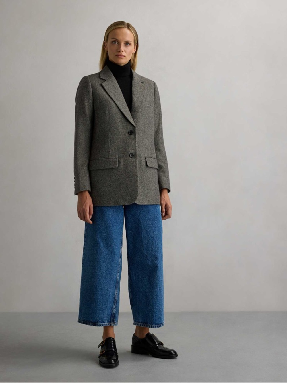 Quince Gray Wool Blazer